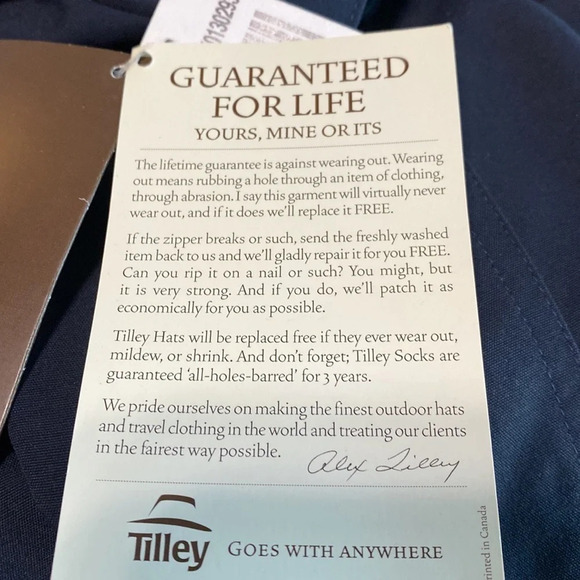 Tilley NWT Expedition Jacket Dark Navy Utility Coat Size L - Picture 7 of 8